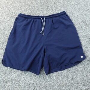 Rhoback Shorts Mens 2XL Blue Lined Grit Gym Drawstring Performance Workout Run